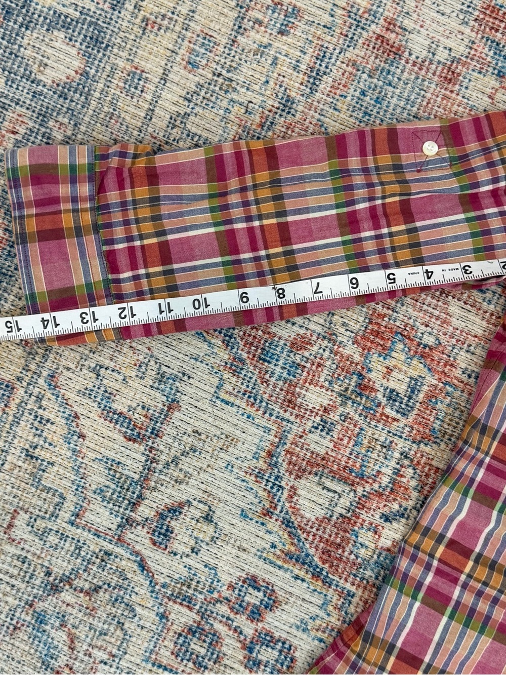 Ralph Lauren Sport Women’s 4 Madras Plaid Button Down Cotton Shirt Preppy - Picture 8 of 10